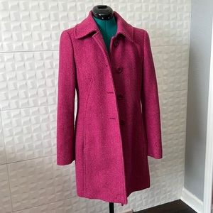 Pink wool blend Ann Taylor pea coat